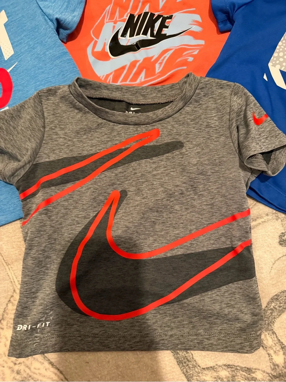Nike Kids Short Sleeve Tee Bundle - Red, Yellow, Navy, Orange, Blue, Gray